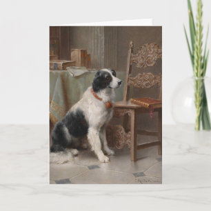 Vintage Artwork - der Familienhund, Karte