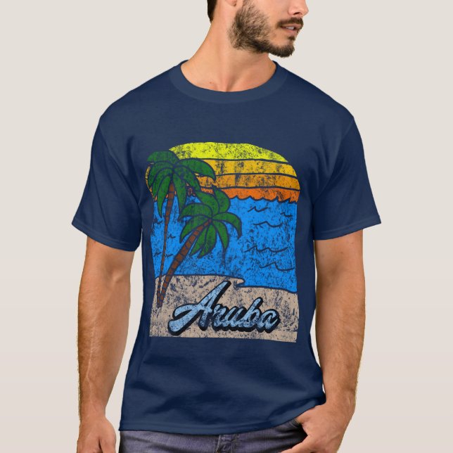 Vintage Aruba-Grafik T-Shirt (Vorderseite)