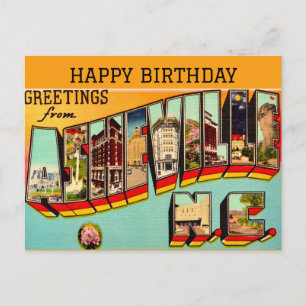 Vintage-Asheville-NC-Gelegenheits-Postkarte Postkarte