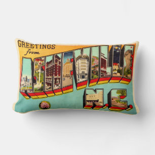 Vintage-Asheville-NC-Postkarten-Wurfkissen Lendenkissen