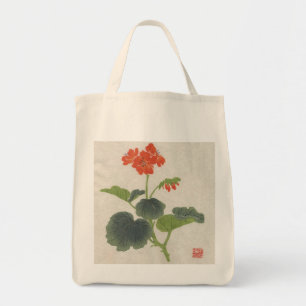 Vintage asiatische Blüten-Tasche Tragetasche