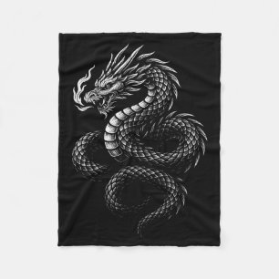 Vintage-Asiatischer Drache  Fleecedecke
