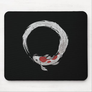 Vintage asiatischer japanischer Koi-Karpfen-Angeln Mousepad