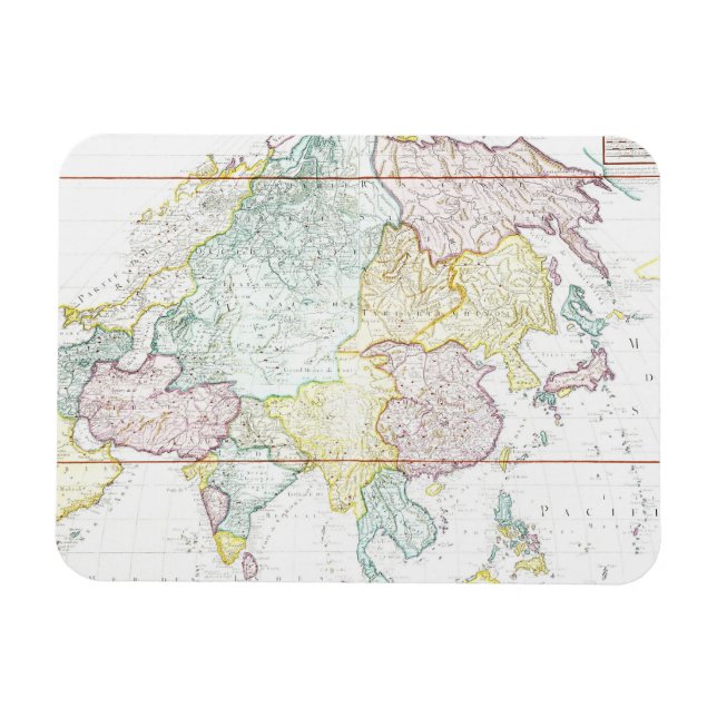 Vintage Asien-Karte | 1786 Magnet (Horizontal)