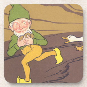 Vintage-Äsop-Fabel Gans, die das goldene Ei legte Untersetzer
