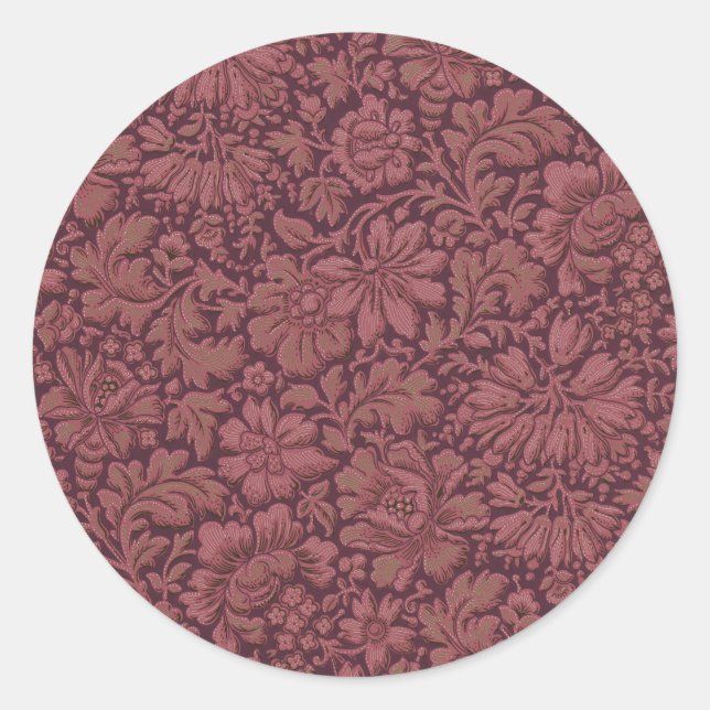 Vintage Ästhetik überall in Blumendruck Runder Aufkleber (Vorderseite)