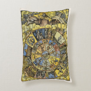 Vintage Astrologie, Renaissance Tierkreis, 1555 Dekokissen