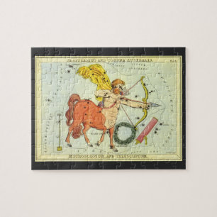 Vintage Astrologie Schütze Sternbild Tierkreiszeic