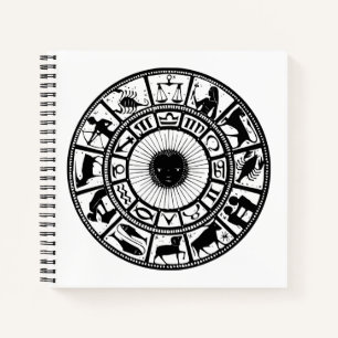 Vintage-Astrologie-Tierkreisrad Notizbuch