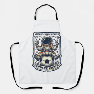 Vintage-Astronaut-Fußball-Friedenszeichen-Shirt-De Schürze