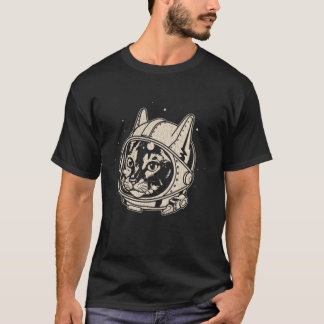 Vintage-Astronaut Süße Katze Katzenliebhaber T-Shirt