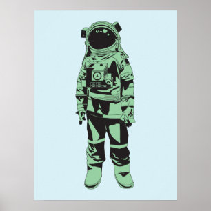Vintage-Astronautenposter Poster