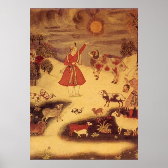 Vintage Astronomie, antike asiatische Himmelskunst Poster (Vorne)