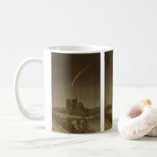 Vintage Astronomie, Donati-Komet über Paris 1858 Kaffeetasse
