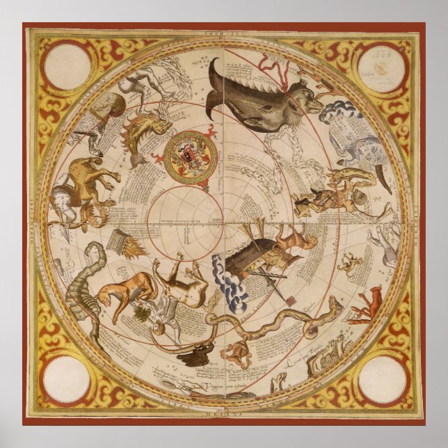 Vintage Astronomie, Himmelfahrt Poster (Vorne)