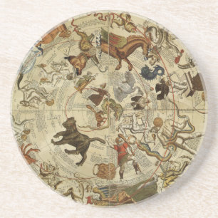 Vintage Astronomie, Himmelskarte Sandstein Untersetzer