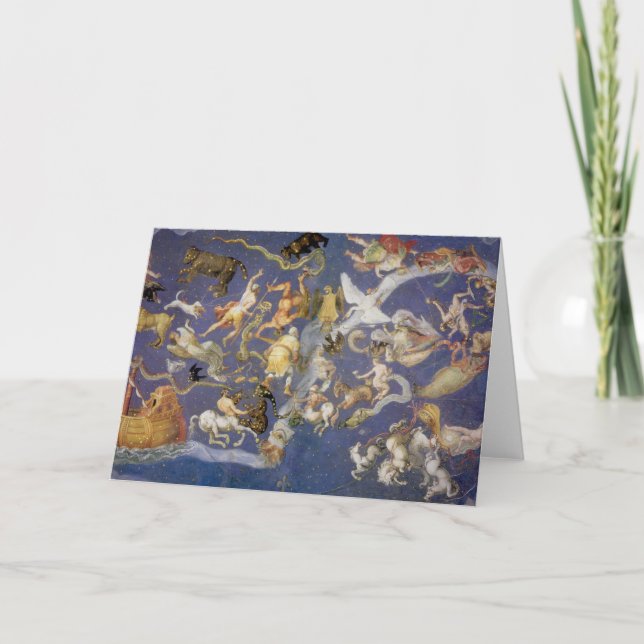 Vintage Astronomie Himmelskonstellationen Fresco Karte (Vorderseite)