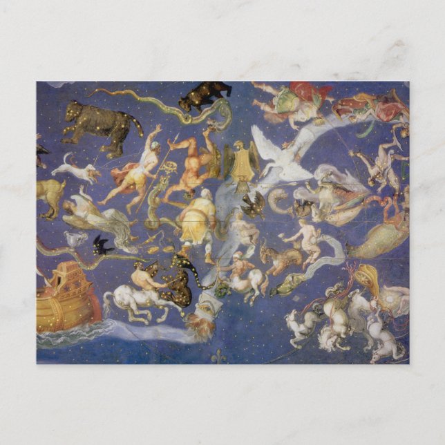 Vintage Astronomie Himmelskonstellationen Fresco Postkarte (Vorderseite)
