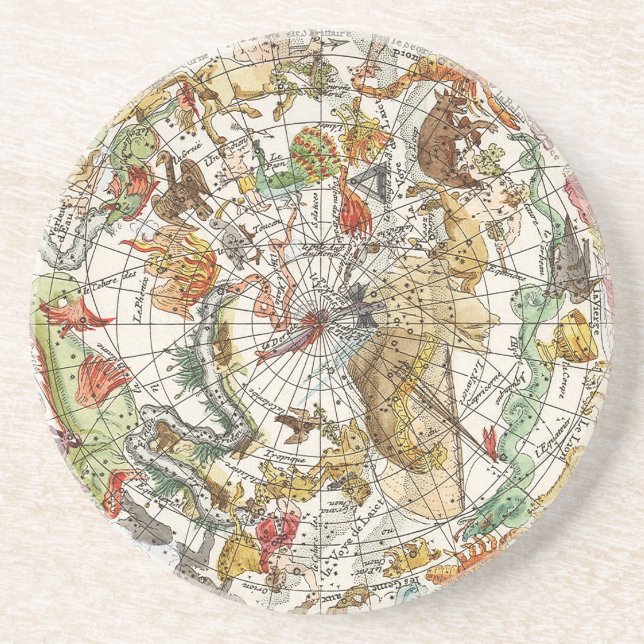 Vintage Astronomie, Himmelslandkarte Untersetzer (Vorne)