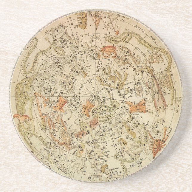 Vintage Astronomie, Himmelslandkarte Untersetzer (Vorne)