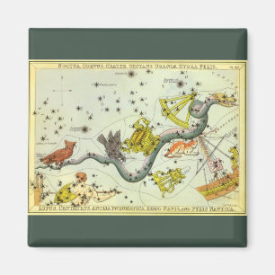Vintage‑Astronomie, Hydra‑Schlangenkonstellation S Magnet