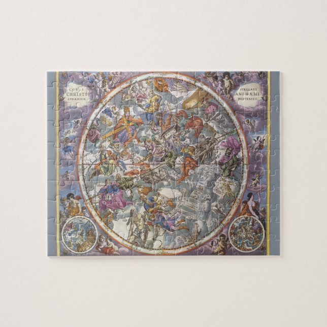 Vintage Astronomie, Karte Christlicher Sternbilder (Horizontal)