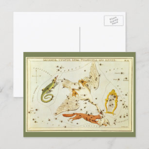 Vintage-Astronomie, Sternbildkarte Postkarte