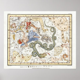Vintage Astronomiekonstellationen Poster