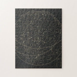 Vintage Astronomische und Himmelskarte (1850)