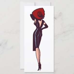 Vintage atemberaubende Glamour-Girl Retro-Pinup