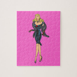 Vintage atemberaubendes Glamourgirl Retro Blondine