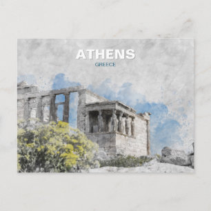 Vintage Athen Griechenland – Antike Stadt Reise Ku Postkarte