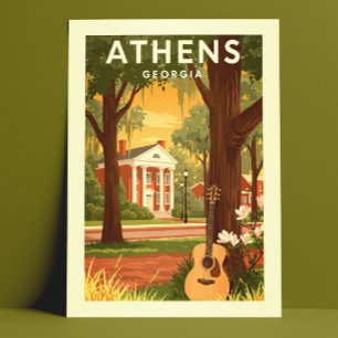 Vintage Athens Georgia Postkarte