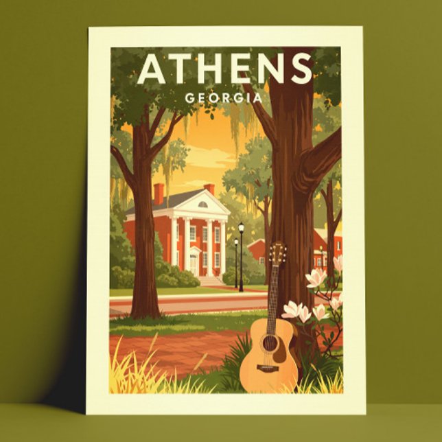 Vintage Athens Georgia Postkarte (Von Creator hochgeladen)