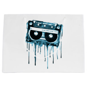 Vintage Audiokassette Große Geschenktüte