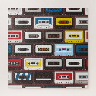 Vintage Audiokassetten, nahtloser Hintergrund.