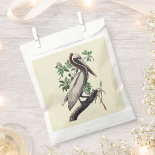 Vintage Audubon Brauner Pelikan Küsten-Vogel-Kunst Geschenktütchen