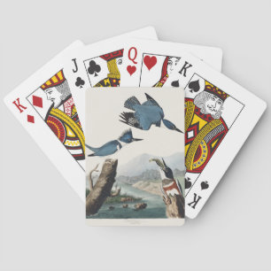 Vintage Audubon Gürtel-Eisvogel-Vogelkunst Spielkarten
