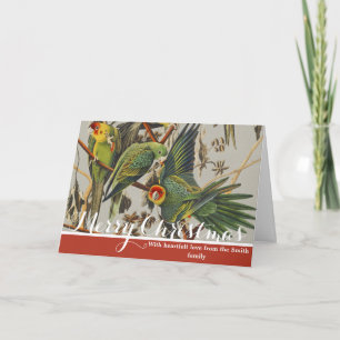 Vintage-Audubon-Karolina-Sittich-Vogelkunst Feiertagskarte