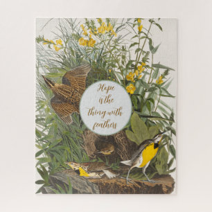 Vintage-Audubon-Wiesenlerchen-Druck