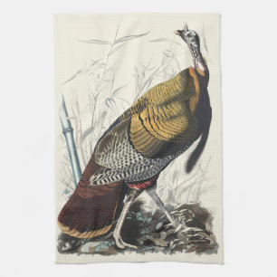 Vintage-Audubon-Wild-Turkey-Thanksgiving-Dekoratio Geschirrtuch