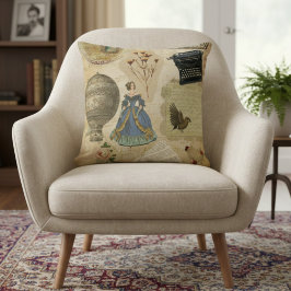 Vintage Aufkleber Altes Papierdesign Kissen