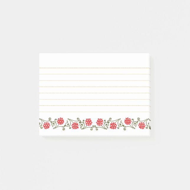 Vintage Aufkleber aus Rotem Gold Post-it Klebezettel (Vorderseite)