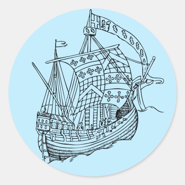 Vintage Aufkleber für Segelschiffe (Vorderseite)