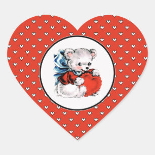 Vintage Aufkleber Teddy-Bärvalentines Tages