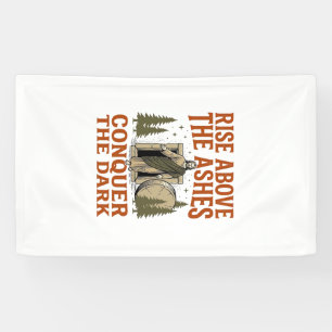 Vintage-Aufstehungshöhle-Zitat Gravur-Shirt De Banner