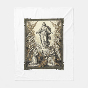 Vintage-Aufstiegs-Engel-Gravur-Vektor-Kunst_1 Fleecedecke