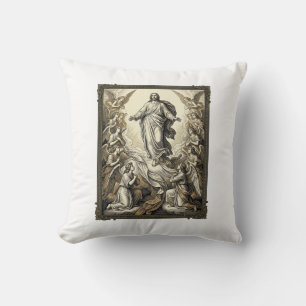 Vintage-Aufstiegs-Engel-Gravur-Vektor-Kunst_1 Kissen