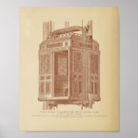Vintage-Aufzug-Kunstplakat