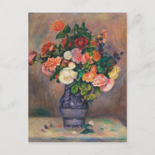 Vintage Auguste Renoir Blumen in einer Vase Feiertagspostkarte